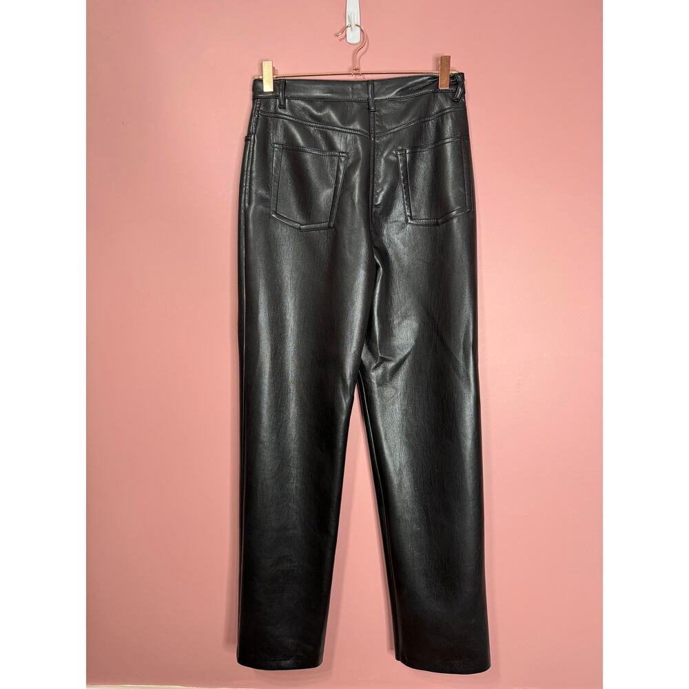 Wilfred Aritzia The Melina High-Waisted Vegan Leather Pant Black Size 6 Gothic - Picture 5 of 6